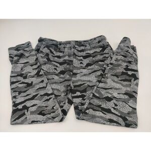 Public Record Boys Fleece Joggers Black Texture Camo Pants Large